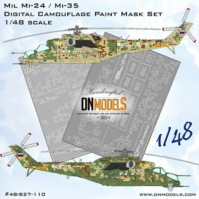 Mi-24 Mi-35M Mi-35P Helicopter Digital Camouflage Paint Mask Set 1/48 DN Models • $32.99