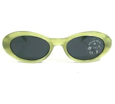 Vaurnet Kids Sunglasses POUILLOUX B600 Clear Green Round Frames With Blue Lenses • $59.99