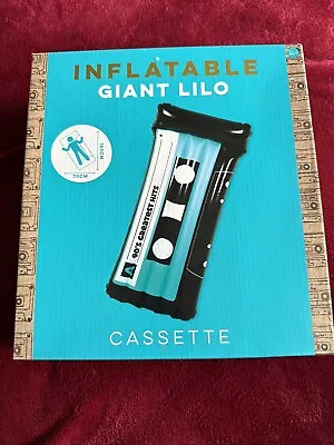 Inflatable Giant Cassette Lilo 160*70 Cm  NEW WITH BOX Age 14+LOW START BID • £8