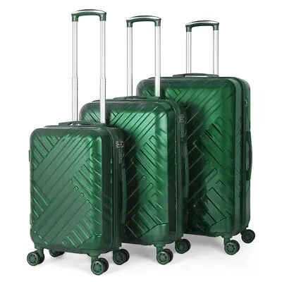 Luggage 3 Piece Sets Hard Shell Luggage Set Spinner Wheels TSA Lock 20 24 28  • $79.99