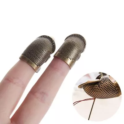 DIY Crafts Handworking Needle Thimble Metal Finger Protector Antique Ring • £2.14