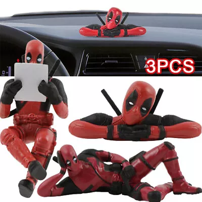 3Pcs Deadpool Figures Toy Model Doll Table Decoration Shelf Ornaments Gifts♡ • $15.99