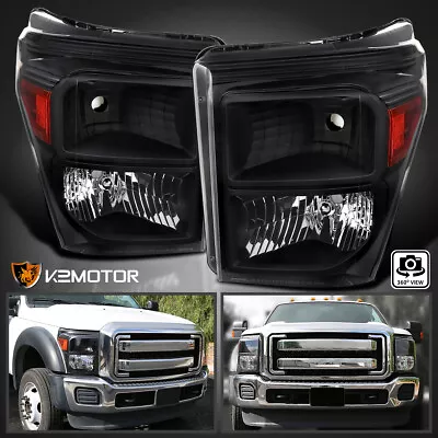 Black Fits 2011-2016 Ford F250 F350 F450 F550 Super Duty Headlights Headlamps • $124.38