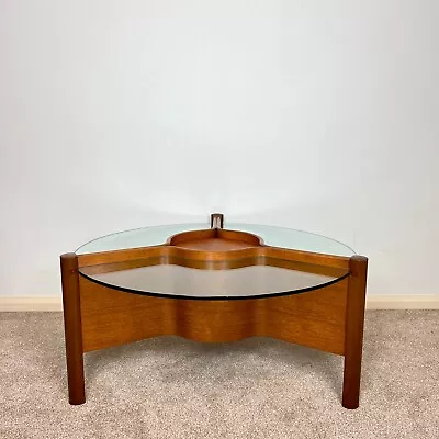 Mid Century Thermo Plywood And Glass Coffee Table By Nathan • £675