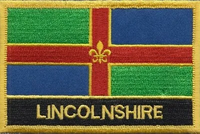 Lincolnshire County Flag Embroidered Patch - Sew Or Iron On  • £5.50
