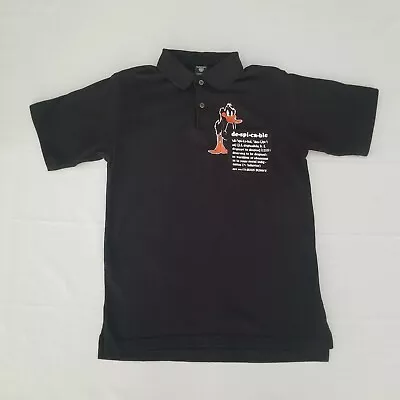 Vintage Daffy Duck Polo Shirt Men XS Warner Brothers Despicable 1997 A4 • $10.99