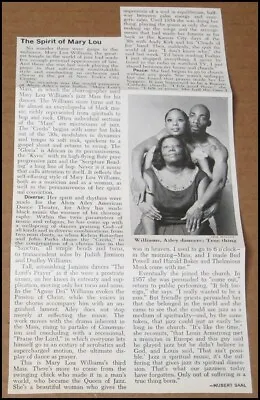 1971 Mary Lou Williams Jazz Composer Newsweek Photo Clipping Alvin Ailey Dancers • $5.99