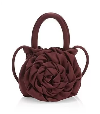 $59.99 • Buy Staud Rose Satin Top Handle And Long Strap Small Purse