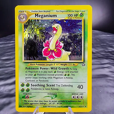 Meganium 11/111 Holo Unlimited Neo Genesis Pokemon Card Rare Collectible • $31.45