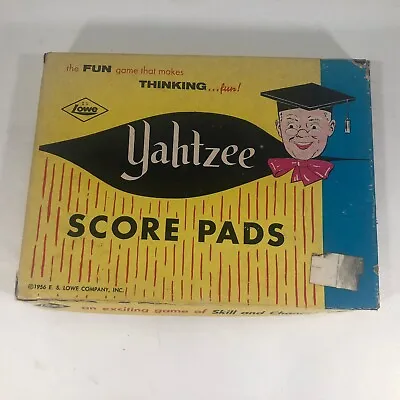 YAHTZEE Score Pads X 8 Partial Pads & Box Vintage 1956-1972 . Rule Box Include • $8.99