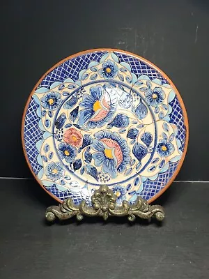 Tonala Red Clay Plate Hand Painted Signed • $19.99