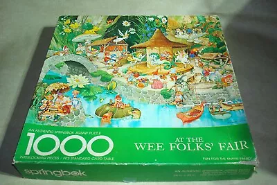 Vtg 80's SPRINGBOK Alton Langford At The Wee Folks Fair 1000 Pc Puzzle MSG 1 PC • $24.99