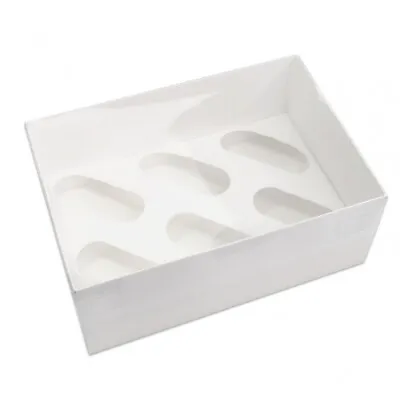 Cupcake Boxes Transparent Packaging Treat Gift Box With Clear Lid - Holds 6 X2 • £5.59