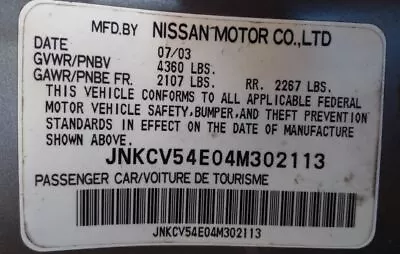 Automatic Transmission Thru 9/03 2 Door Coupe Fits 03-04 INFINITI G35 148138 • $978.43