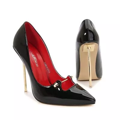 Women 13cm Metal Heel Pumps Shallow Mouth High Heeled Stilettos Party Shoes Club • $73.79