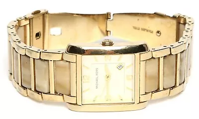 Michael Kors Champagne Dial Horn Acrylic Womens Watch 3377 • $138.25