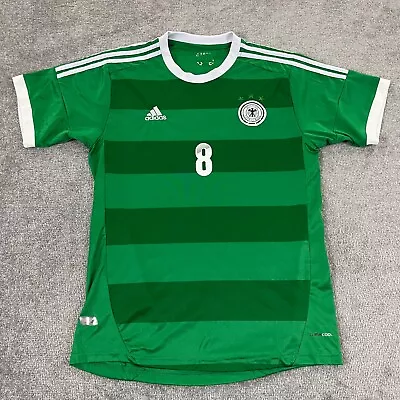 MESUT OZIL Jersey Mens Medium Green DEUTSCHER Germany 2012 Adidas Football Shirt • $49.99