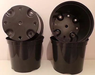 £8.95 • Buy Pk(4) 7.5 Litre Litre Rigid Plastic Plant Pots New 