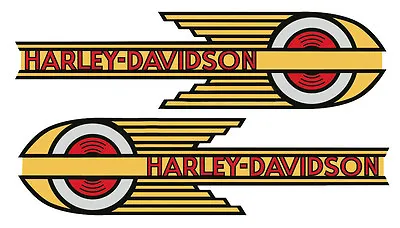 Vinyl DECALS For Gas Tanks 1936 - 1939 Harley - Davidson VL Knuckle UL 45 Servi • $82.06