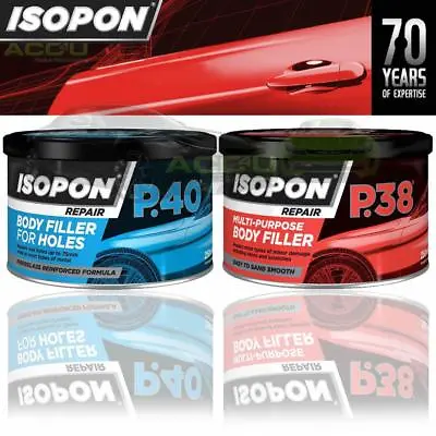 £15.20 • Buy U-POL ISOPON P38 P40 Car Metal Bodywork Fibreglass Body Filler Repair Twin Pack
