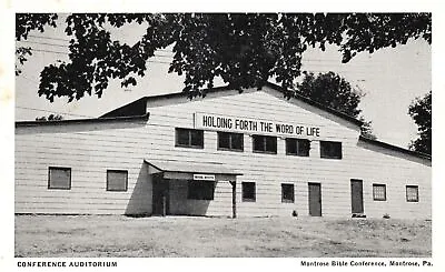 1950's Conference Auditorium Montrose Bible Conference Pennsylvania PA Postcard • $8.97