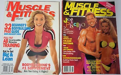 2 Muscle & Fitness Magazine LOT FEBRUARY 1998 & JUNE 1990 (COLLECTOR'S ITEM) • $7.79