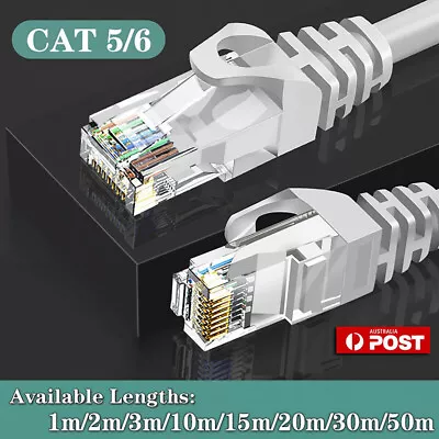 Fast Ethernet Network Cable CAT5/6 1000Mbps Internet RJ45 1 2 3 10 15 20 30 50m • $5.32