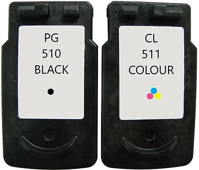 £22.78 • Buy Refilled Ink For Canon 510 Black PG-510 + Canon 511 Colour CL-511 For IP2700