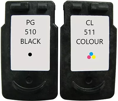 Refilled Ink For Canon 510 Black PG-510 + Canon 511 Colour CL-511 For IP2700 • £22.78