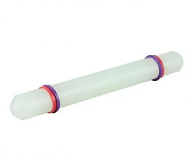 £6.99 • Buy Rolling Pin Adjustable Guide Rings 9in Pastry Dough Fondant Icing Cake Decorate
