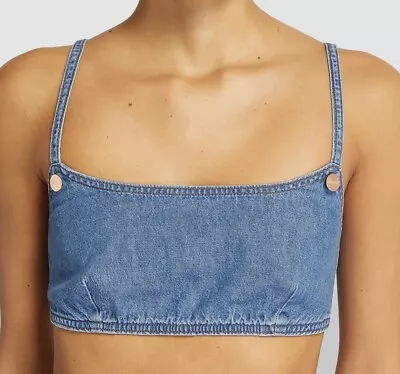 STAUD × Wrangler Denim Bra Top In Chambray NWT Retail: $138 • $75