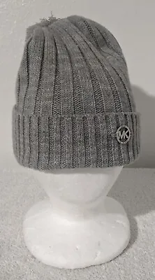 Michael Kors Gray Knit Beanie Hat Cap W/ Pom Pom • $14.99