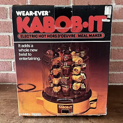 Vintage Wear-Ever Kabob It Electric Skewer Rotisserie Model 74000 Meal Maker NEW • $50