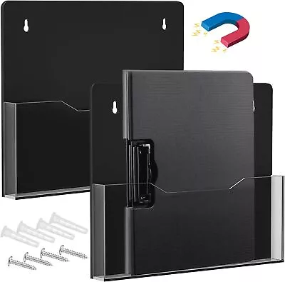 2PCS ZHIDIAN Large Acrylic Wall File Holder Magnetic 2Pack Large File Organizer • $26.59