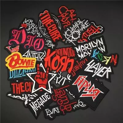 Random Lot Of 25 Rock Band Patches Iron On Music Punk Roll Heavy Metal Sew • $13.55