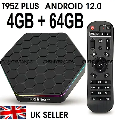 T95z Plus Android 12 - Android Tv Box - 64gb + 4gb Ram - Fast Load Time - New • £37.99