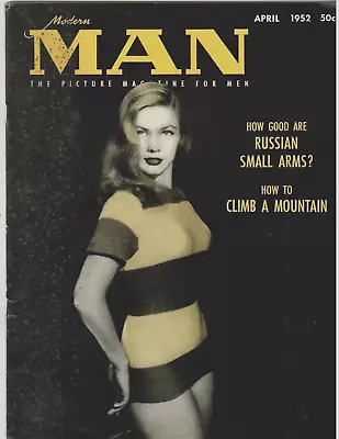 Men's Cheesecake Magazine MODERN MAN Apr. 1952 Lynn Roebuck Russian Small Arms • $9.99