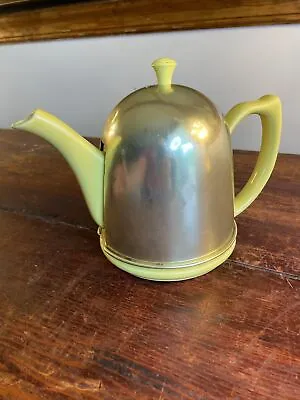 Vintage Hall Yellow Teapot With Insulated Metal Art Deco Cozy 1930-1950 • $12.50