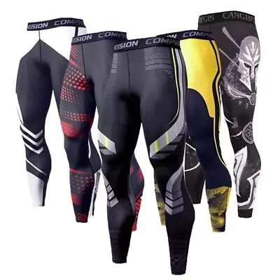 Men's Compression Pants Base Layer Sports Workout Running Tight Gym Leggings • $14.50