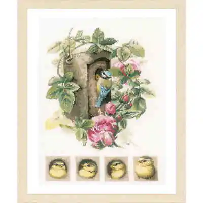 Lanarte Counted Cross Stitch Kit  Birdhouse With Roses Marjolein Bastin  29x35c • $60.07