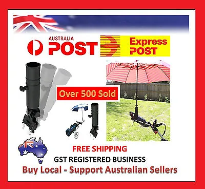 $19.95 • Buy Universal Golf Umbrella Holder For Buggy Cart / Baby Pram / Wheelchair Clicgear