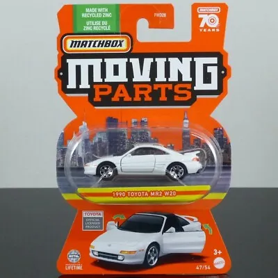 Matchbox Moving Parts 2023 47/54 1990 Toyota MR2 W20 White Lights Down SEALED • £25