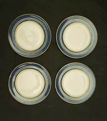 Theodore Haviland NY Mosaic Cobalt Blue Dessert /Bread Plates 6  1/2  Set Of 4 • $16.99