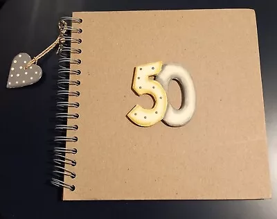 £6.99 • Buy 50th Birthday Or Anniversary Photo Album Scrapbook Gift