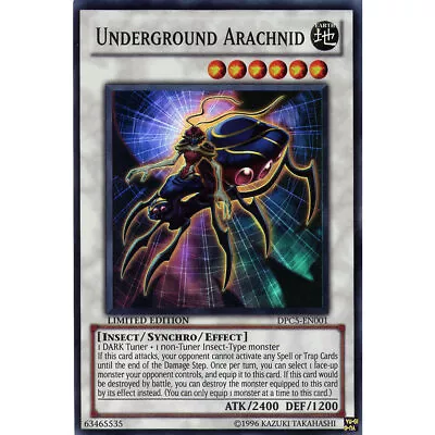 Underground Arachnid DPC5-EN001 Yu-Gi-Oh! Card Super Rare Limited Edition • £2.75