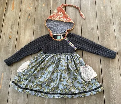 Matilda Jane Character Counts Monroe Hooded Dress Sz 4 • $19.99