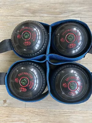 Greenmaster Lawn Bowls Set Of 4 Size 5 Plus Carrier • £30