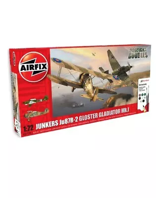 Airfix  1/72  Dogfight Double Junkers Ju87R-2 Gloster Gladiator MK.1 A50179 • $33.99