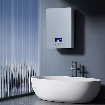 Bathroom Hot Water Heater Electric 6KW W/ Shower Set Kitchen Instant Tankless UK • £74.75