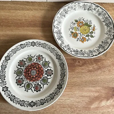 Broadhurst Kathie Winkle 2x Dinner Plates Romany Manderley Mid Century Ironstone • £10